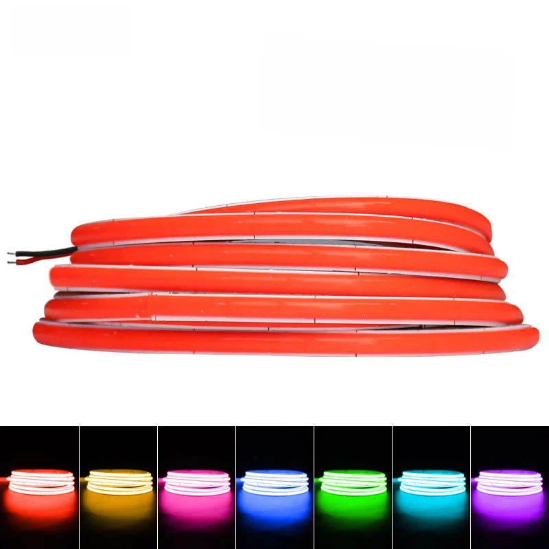OCONA DC 12 V 24 V Super Dunne 4mm Multi-color COB LED Strip Verlichting Voor Kast Auto DIY 480LED Blauw/Roze/Rood/Paars LED Tape Lint - afbeelding 2