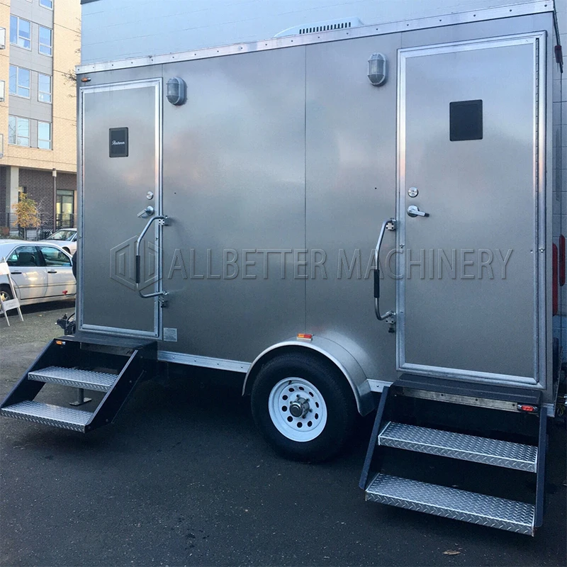 Outdoor Prefabricated Public Bathroom Convenient Portable Mobile Toilet Street Bathroom Trailer Portable Toilet for Sale