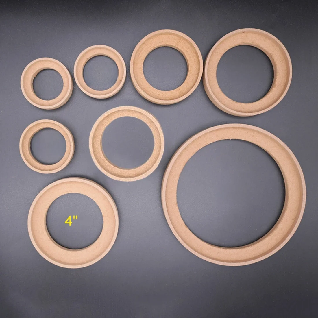 Adaptateur d'anneau d'espacement de haut-parleur audio de voiture, matiques d'espacement de montage en bois, plaque de lunette encastrée, 1 po, 1.5 po, 2 po, 2.5 po, 3 po, 3.5 po, 4 po, 2 pièces