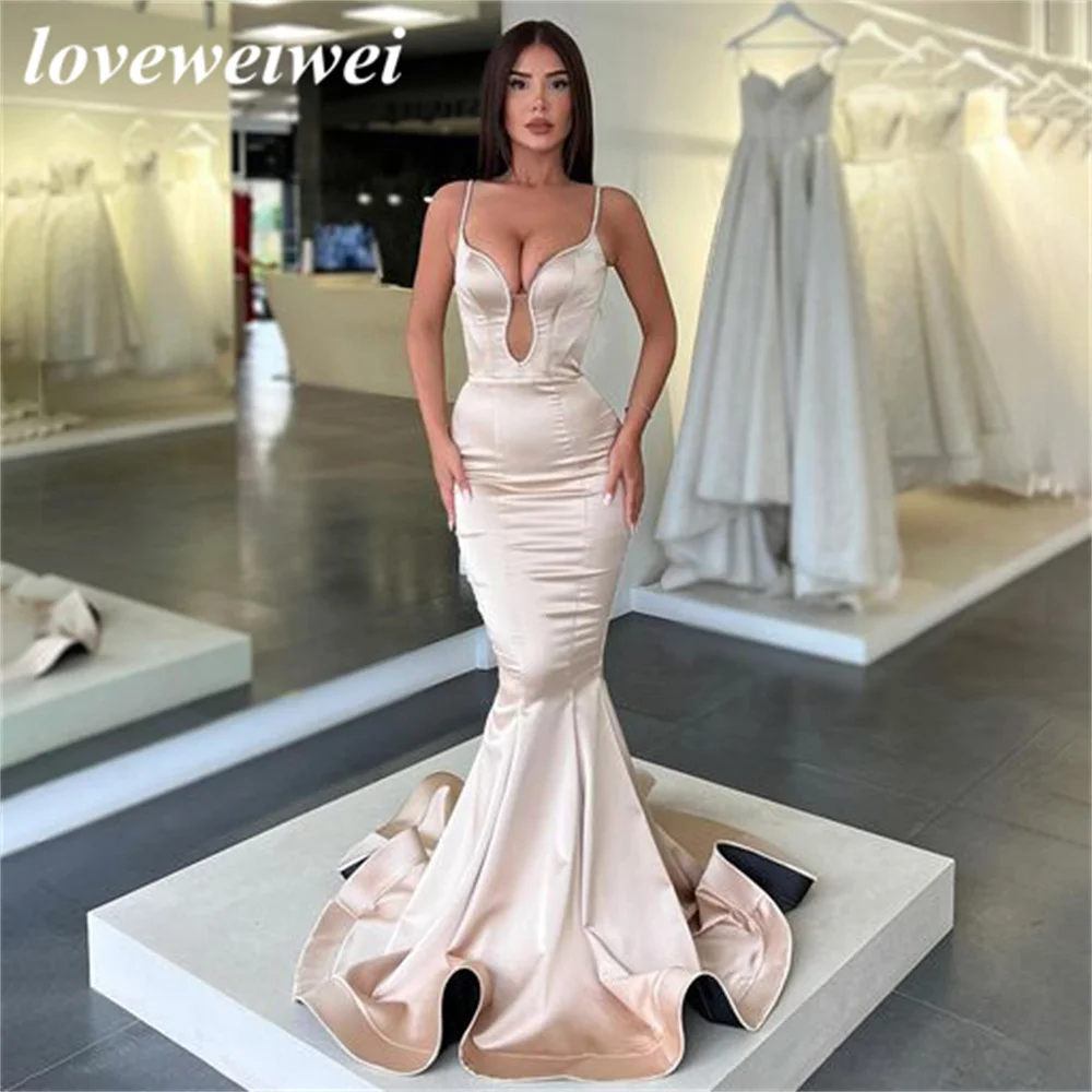 

Spaghetti Strap Sweatheart Evening Dresses Mermaid Sexy Prom Dresses Sweatheart Sleeveless Formal Dresses vestido de festa