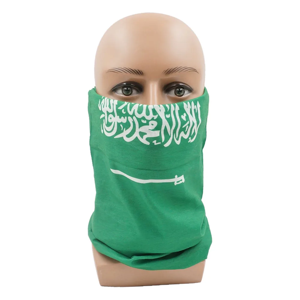 الأعلام الوطنية الآسيوية باندانا فلسطين إيران المملكة العربية السعودية قطر سوريا النساء الدراجات المشي لمسافات طويلة الرقبة الجراب الرجال سلس أنبوب أغطية الرأس