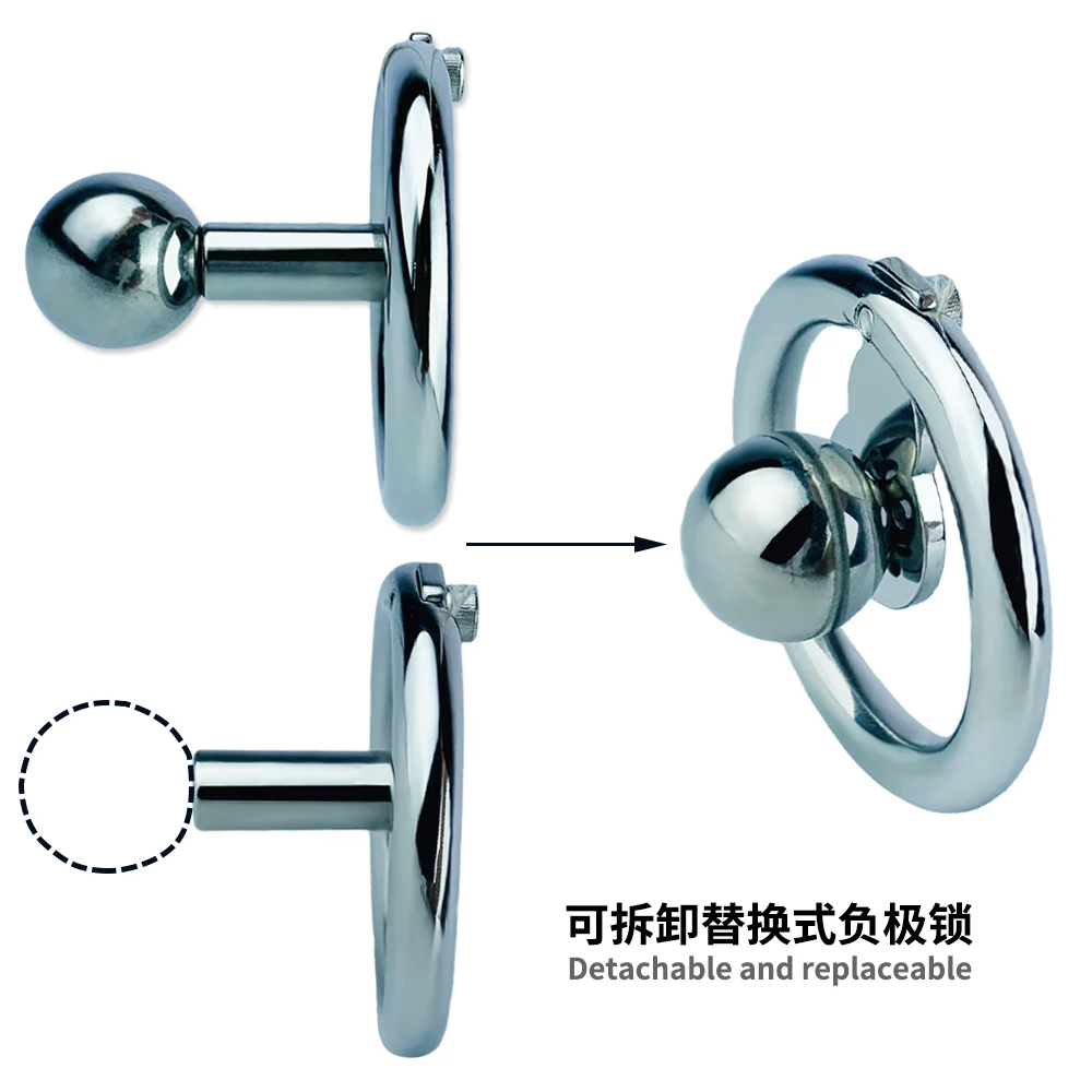 FAAK Male Stainless Metal Steel Short Strapon Penis Cage Chastity Device  Cock Ring Lock Slave BDSM Glans Stimulation Training