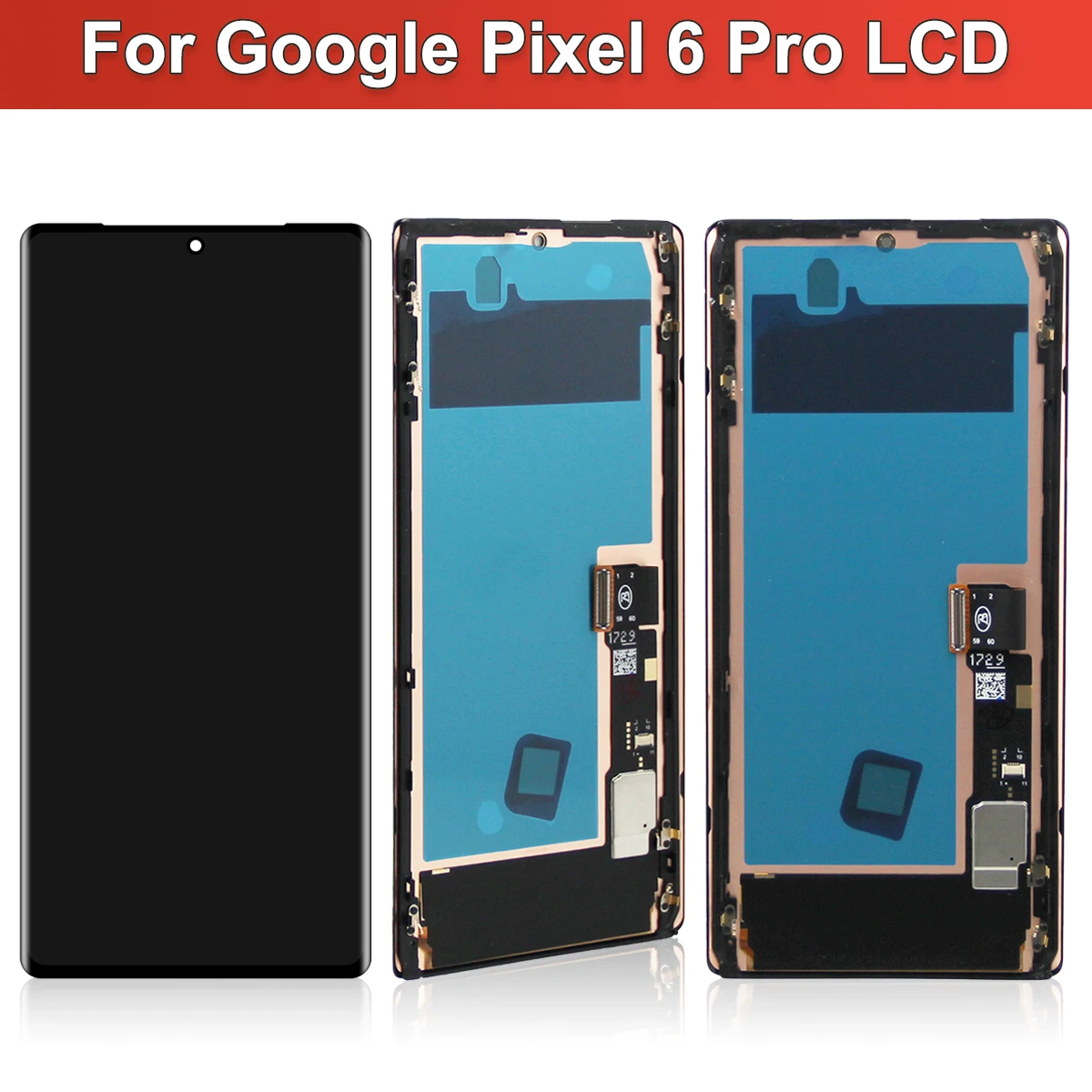 OLED Screen For Google Pixel 6 Pro GLUOG, G8VOU Lcd Display Digital Touch Screen with Frame for Google Pixel6 Pro Screen