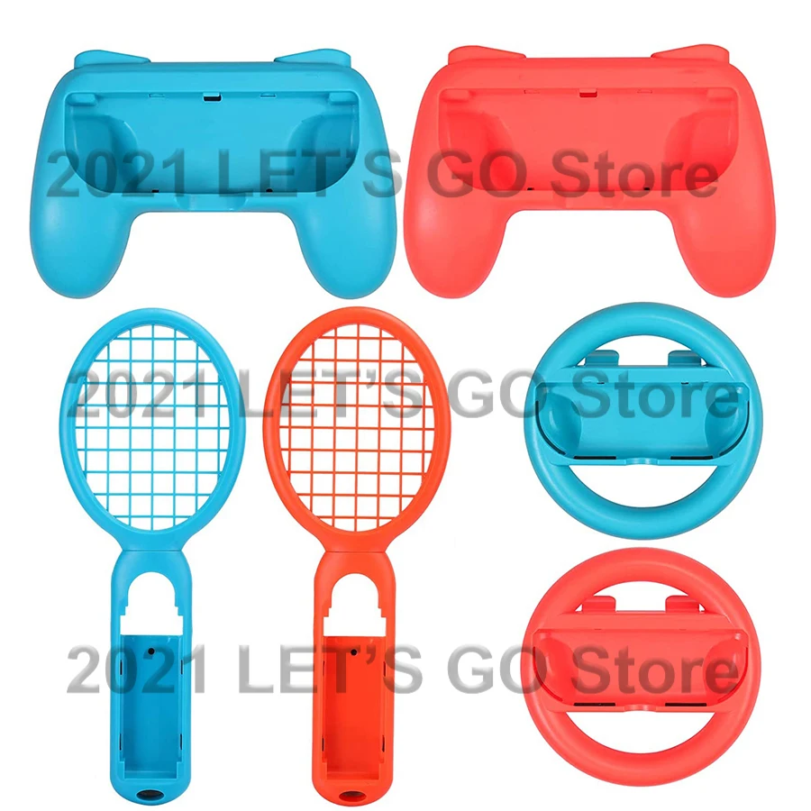 12 in 1 Nintendoswitch 2 Steering Wheel 2 Tennis Racket 2 Handle Grip 6 Cover for Nintendo Switch Controller Game Accessories