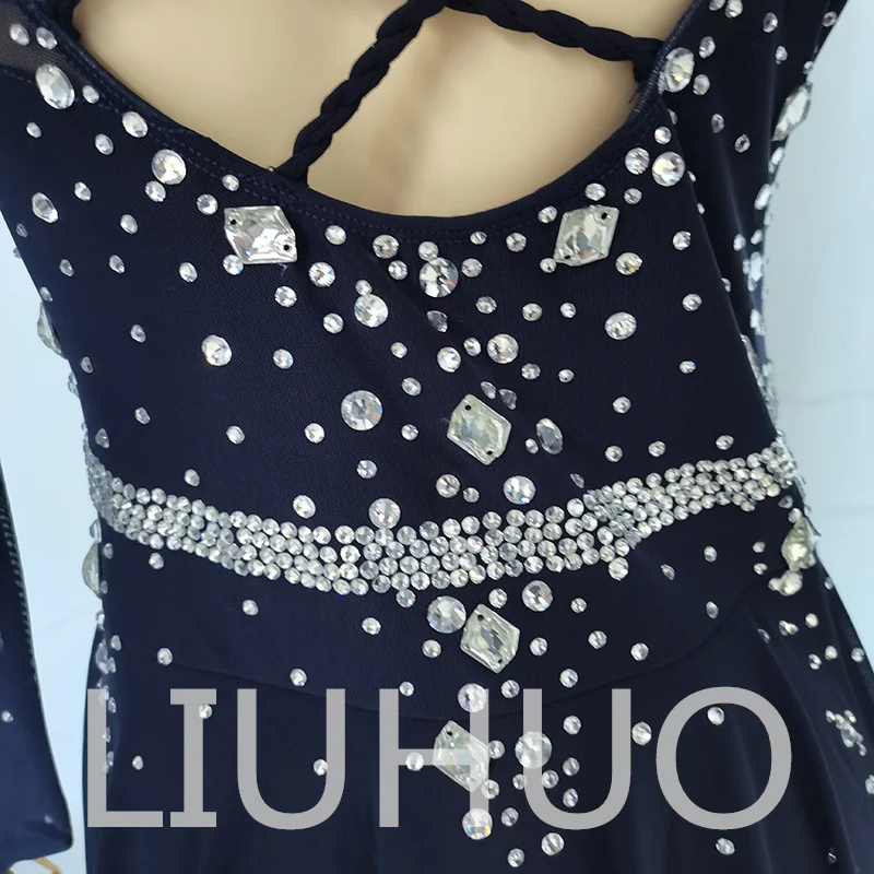 LIUHUO Ice Figure Skating Dress Girls Women Teens Stretchy Spandex Competition Wholesale BD3512