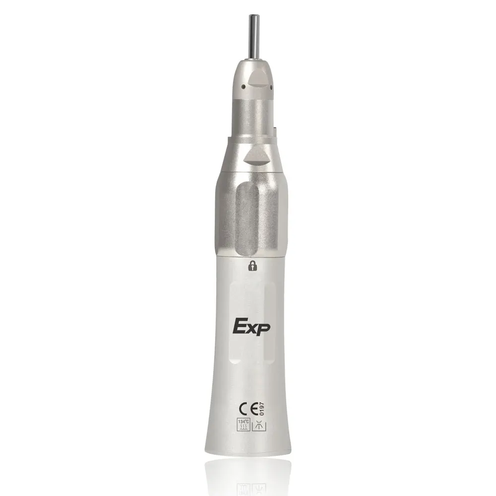 Exp Dental Straight Handpiece 1:1 Low Speed Straight Nose Cone Suit for ø2.35mm Burs E Type External Water Spray Dentist Tool