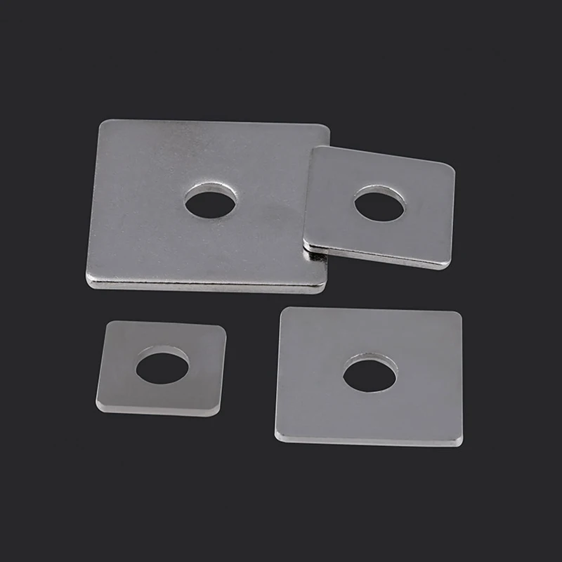 2/5/10PCS M3 M4 M5 M6 M8 M10 M12 M14 M16 304 Stainless Steel Square Flat Washer Square Gasket Square Flat Pad Washer Fastener