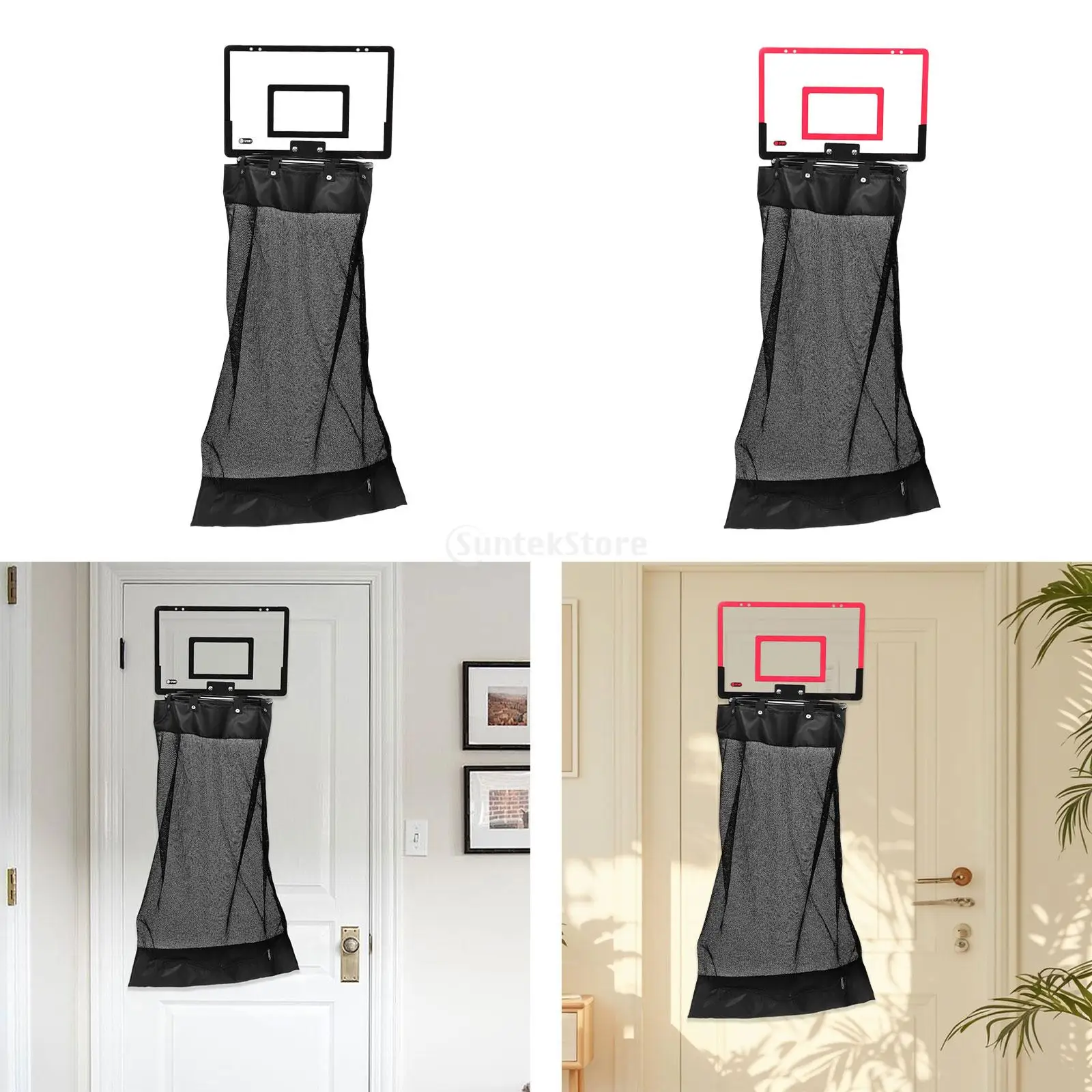 

Hanging Laundry Hamper Bag Sturdy Laundry Basket for Household Bathroom Dorm Over Door Basketball Hamper Mesh Laundry Basket