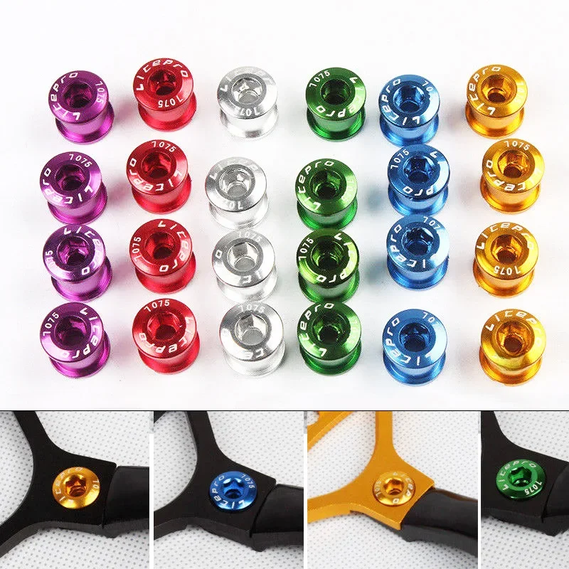 AliExpress NONE Litepro Bike Chainring Bolts Single/Double/Triple Speed Disc Chainwheel Screws Fits For Bicycle Crank and Chain ring 5pcs a lot