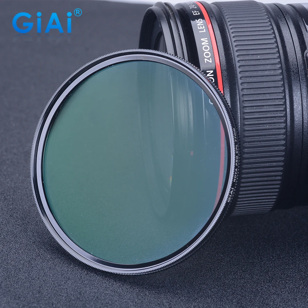 GiAi Nano 58mm 77mm 82mm HD Coating Polarized Camera Lens CPL Filter