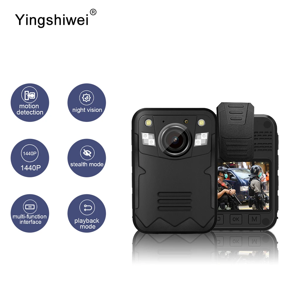 

Yingshiwei YSW-Q5 1440P HD инфракрасный видеорегистратор, цифровой видеорегистратор для наблюдения за телом, видеорегистратор, мини-монитор, беспроводная камера для тела