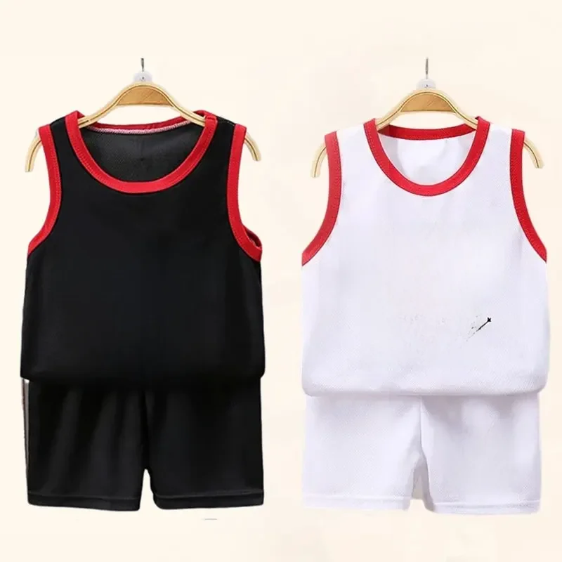 Ensembles pour enfants été enfants sans manches T-shirt ensemble short et haut à séchage rapide en plein air débardeur Shorts ensembles garçons Sport basket-ball Tr