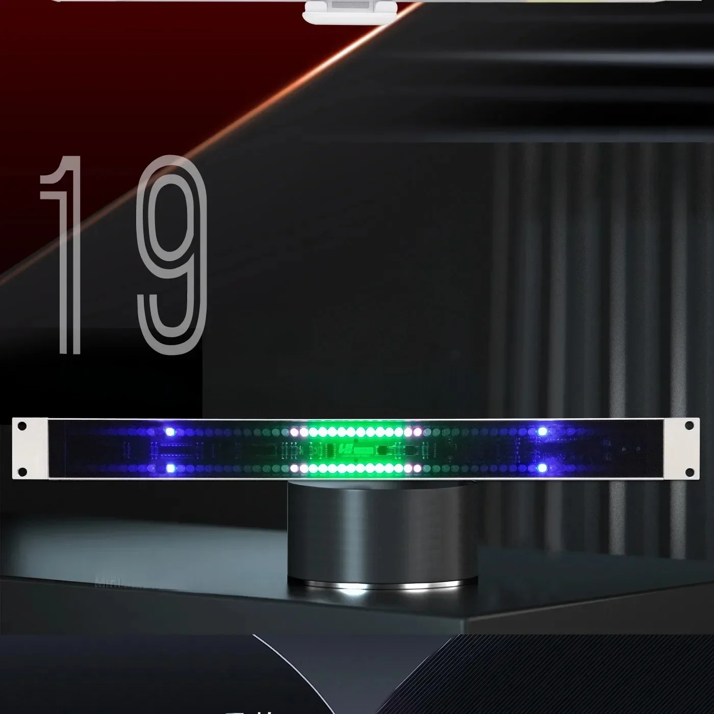 Stereo 1U dwurzędowa szafka audio muzyka rytm wskaźnik poziomu światła miernik widma LED USB aktywowana głosem melodia indukcyjna — zdjęcie 2
