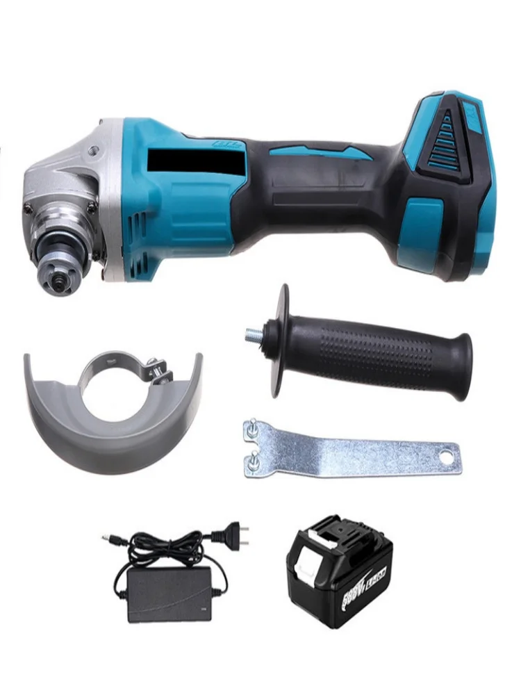 OWJHE 125 mm bürstenloser elektrischer Winkelschleifer mit variabler Geschwindigkeit, M14-Schneidemaschine, Holzbearbeitungswerkzeug für Makita 18 V Akku-Pin