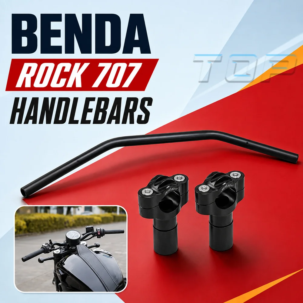 For BENDA ROCK 707 Ultra 707 Pro 707 Modified Black M Handlebar and Handlebar riser Fit DARK FLAG 500