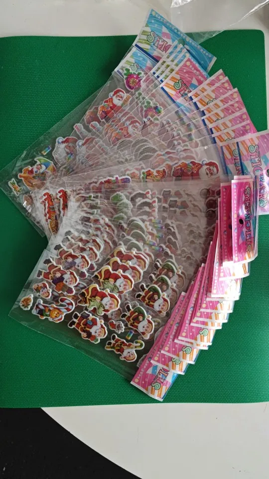 10/20/30Sheets Christmas Party Stickers Birthday Christmas Party Gathering Gift for Girl Boy Stationery Stickers Santa Claus TMZ photo review