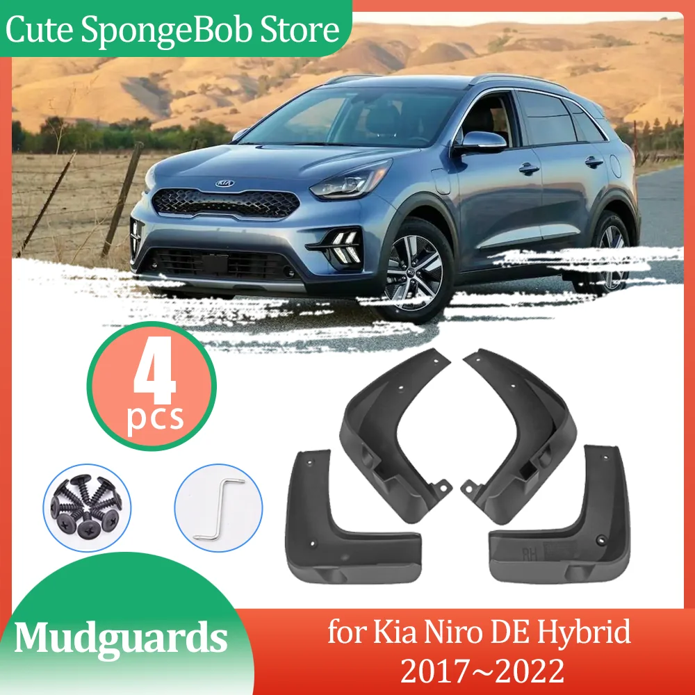 4pcs Car Mudguards for Kia Niro DE Hybrid 2017~2022 Mud flaps Fender Flare Flap Front Rear Wheel Splash Guard Part Accessorie