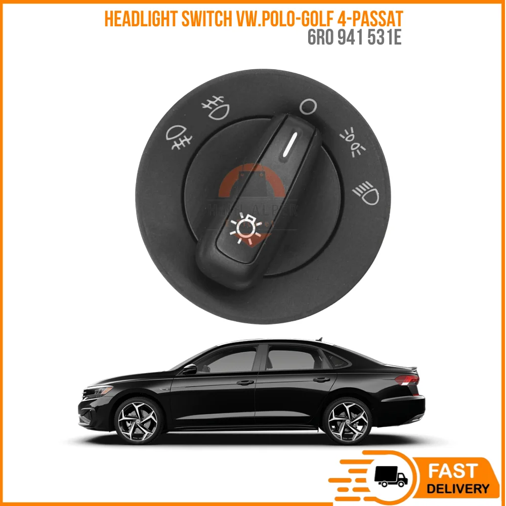 FOR HEADLIGHT SWITCH (CHROME) VW.POLO-GOLF 4-PASSAT OEM 6 R0 941 531E SUPER QUALITY HIGH SATISFACTION AFFORDABLE PRICE FAST DELIV