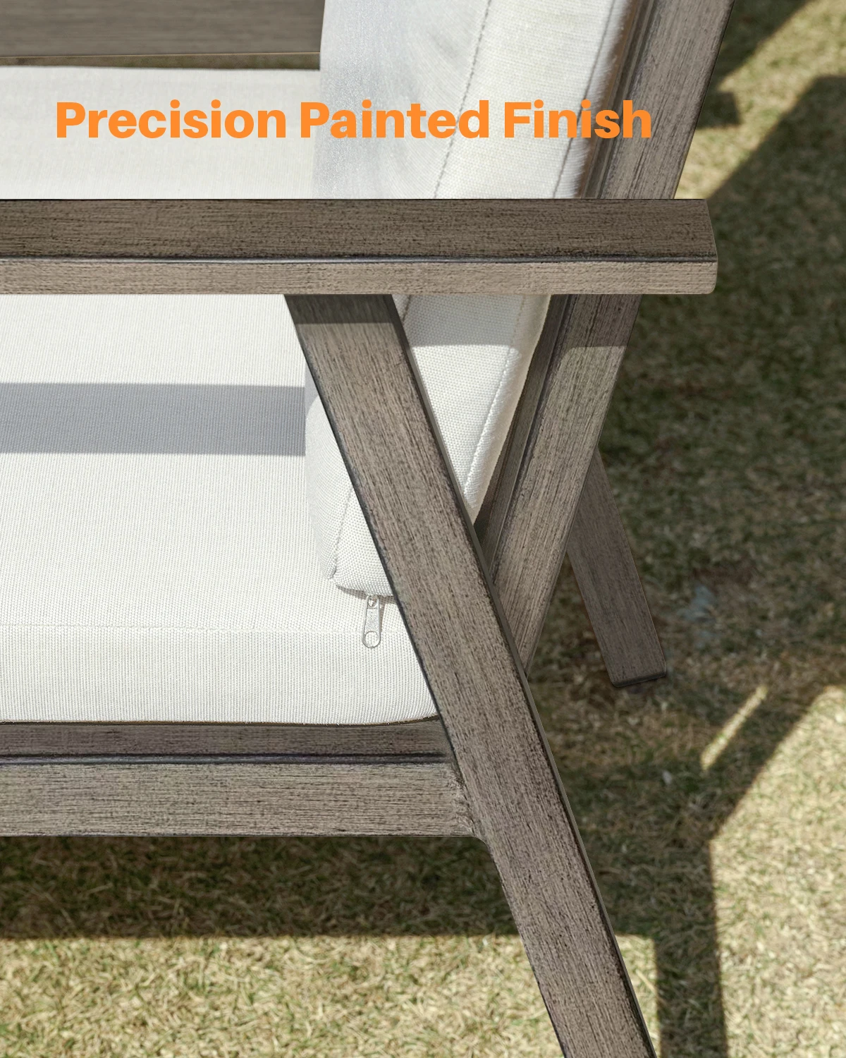 كراسي تناول الطعام من SeeHill Patio، 6 كراسي من الألومنيوم مع وسائد، مجموعة أثاث خارجي للحديقة، سطح السفينة، الفناء الخلفي، بلوط محدود #4