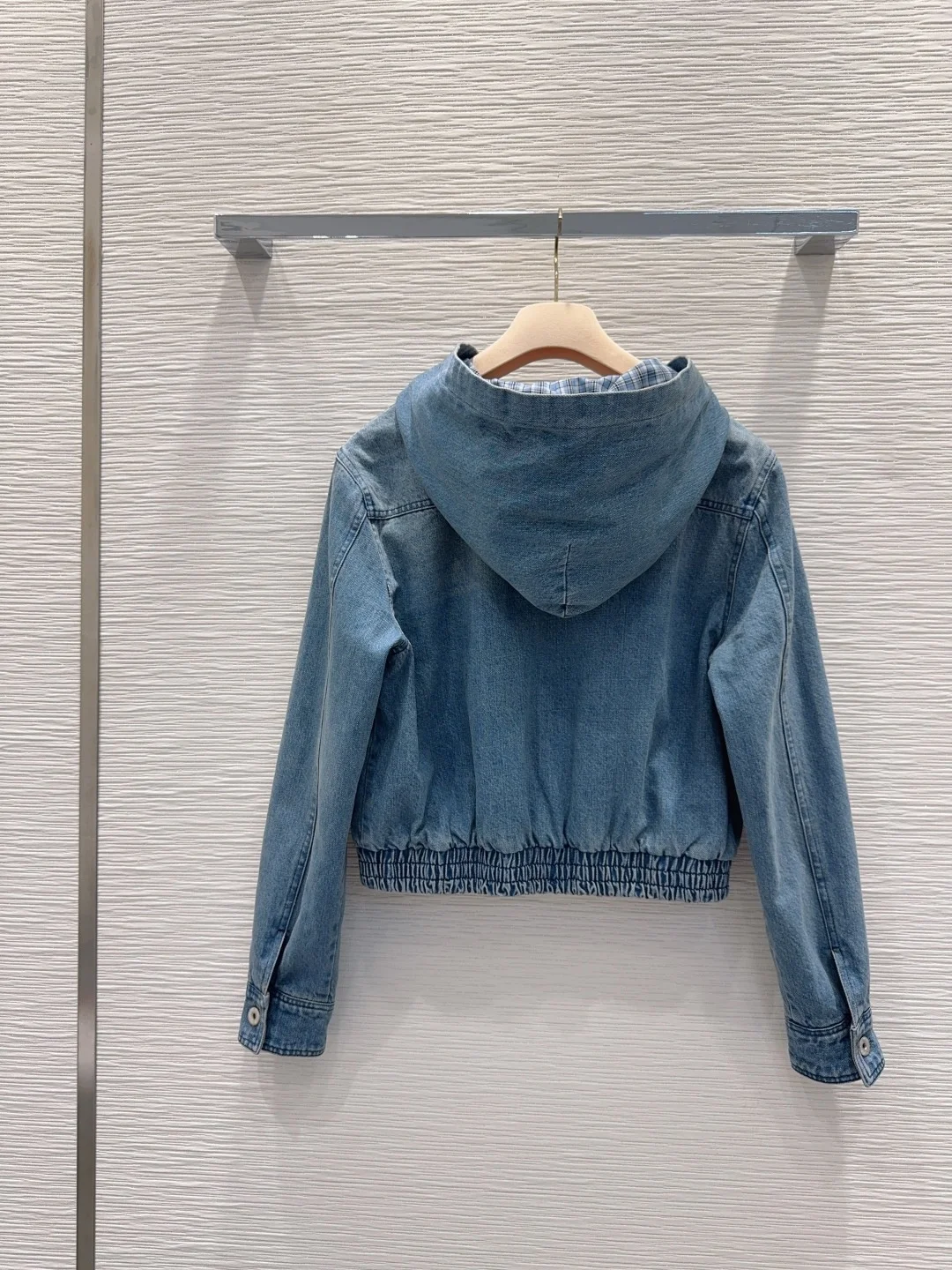 

2025 ранняя осень, высококачественная новая женская куртка на заказ ~ джинсовая индивидуальная цветная высококачественная саржевая хлопковая джинсовая ткань