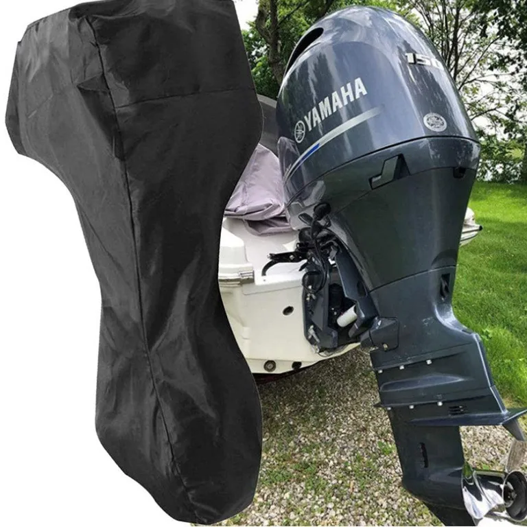 

Outboard Motor Cover Engine Protective Cover Oxford Cloth Dustproof Waterproof Portable for Boat Motor 6-15HP Yacht Engines