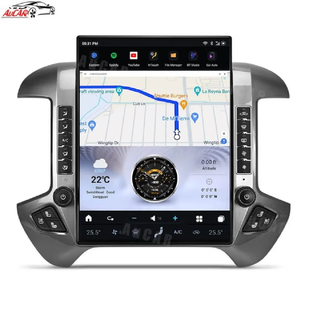 

Aucar 15.6'' Android 13 Car Radio GPS Navigation For GMC Chevrolet Silverado 2014-2019 Wireless CarPlay Touch Screen Head Unit