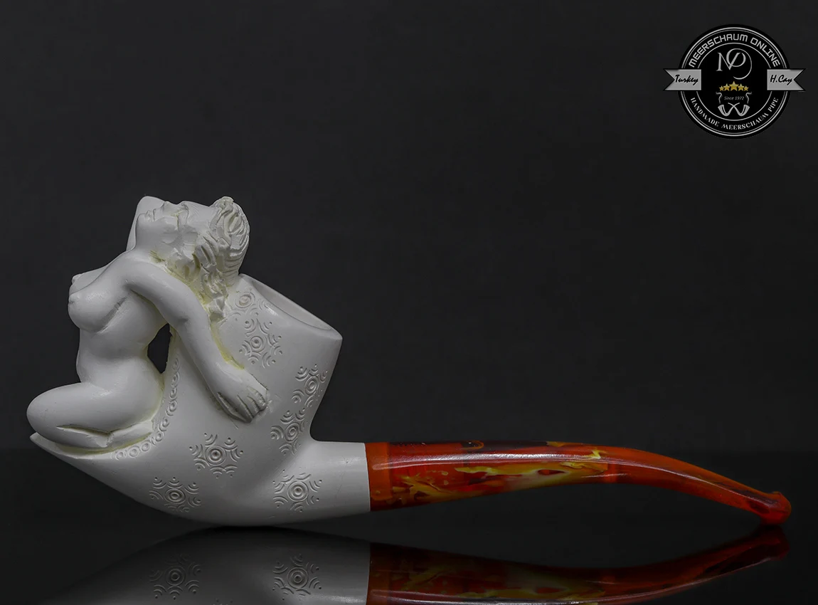 

Handmade Block Meerschaum Naked Girl Pipe