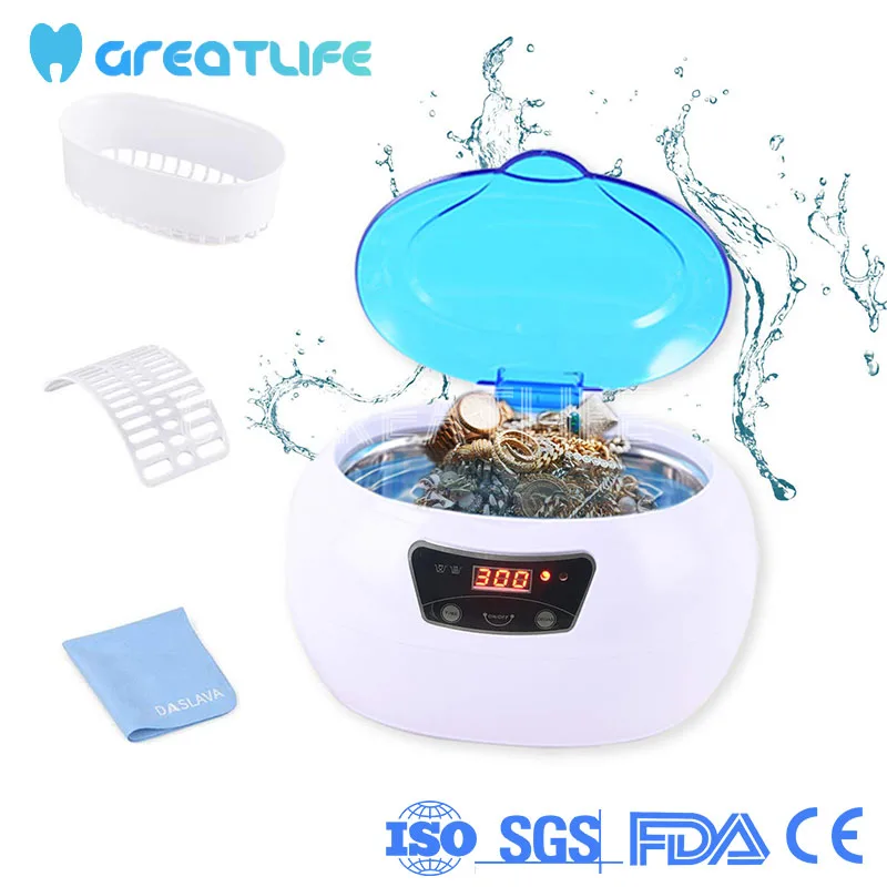 

Plastic 700ml Round Tooth Glasses Jewelry Dental Cleaner Machine Round Ultrasonic Cleaner Small Ultrasonic Jewelry Cleaner