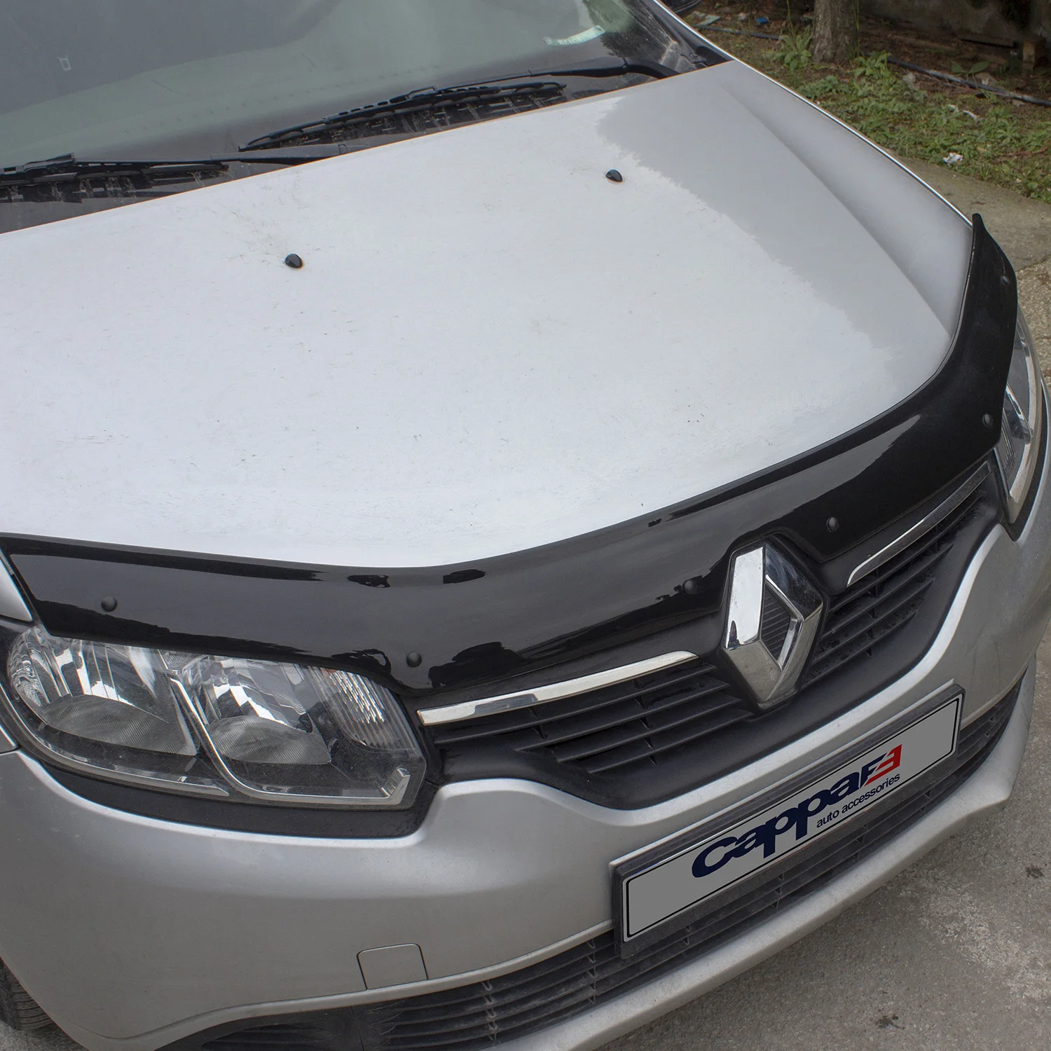 

FOR RENAULT Symbol Front Hood Protection Spoiler 2013 And Above Models Front Bug Shield Hood Deflector Guard -Mirror Sporty Race