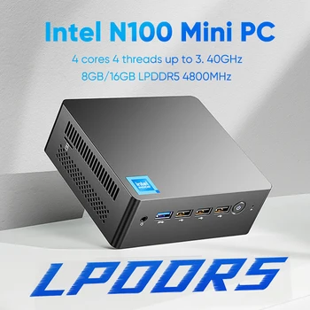 Topton 듀얼 LAN 방화벽 라우터 게임용 컴퓨터 미니 PC, 알더 레이크 인텔 N100 쿼드 코어, DDR5 8G, 16G, 4800Hz, 윈도우 11, 12 세대 