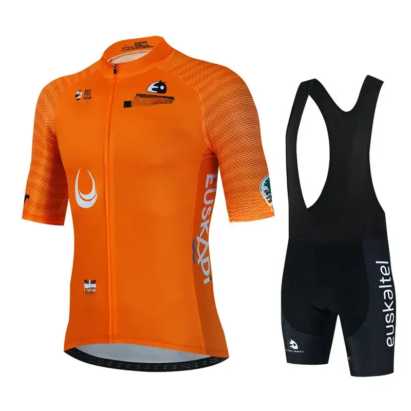 AliExpress MOVISTAR 2023 Euskaltel Euskadi Cycling Jersey Set Summer Cycling Clothing Men Kits Road Bike Shirts Suit