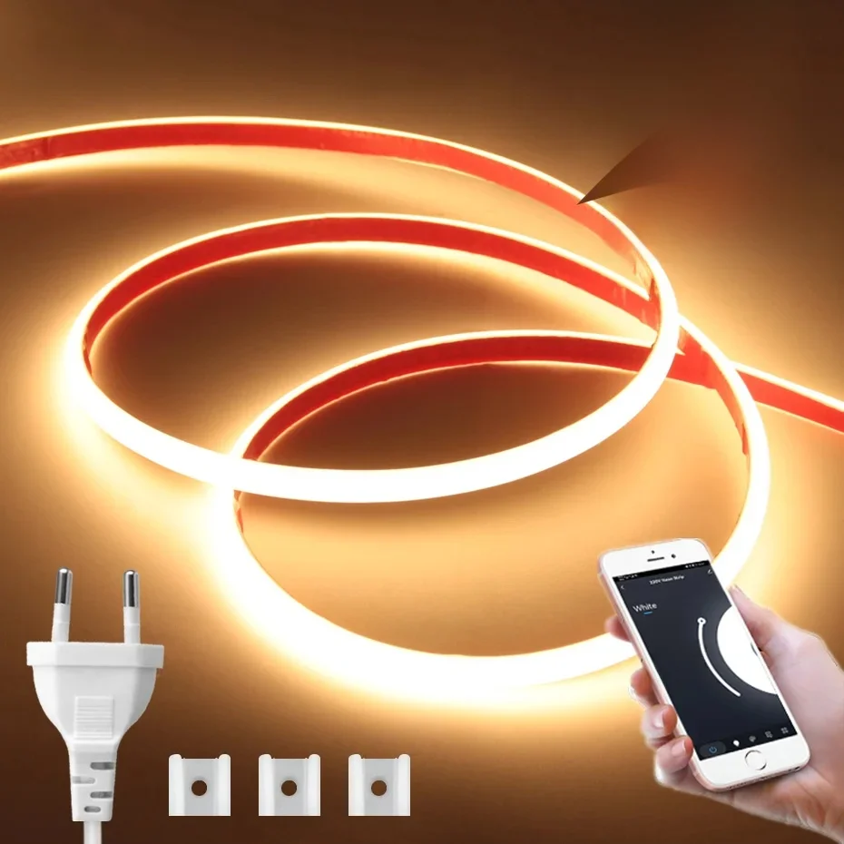 50m 30m 20m Waterdichte 220V COB LED Strip Licht Plakband Tuya WiFi, Bluetooth, afstandsbediening EU Plug Thuis Outdoor Tuinverlichting - afbeelding 2