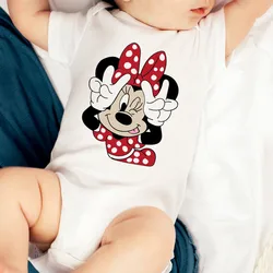 Minnie Mouse Baby Girl Clothes for Newborns Summer Cotton Bodysuits for Infants Ropa De Bebe Baby Clothes New Born