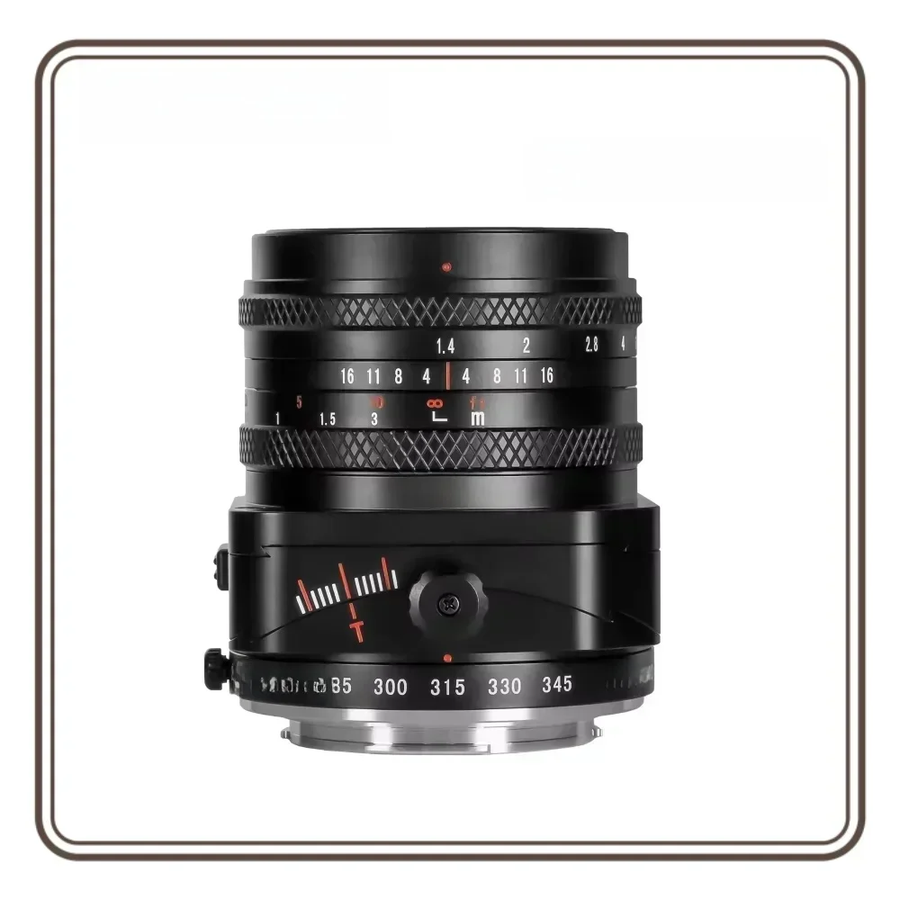 7artisans 50 mm F1.4 Tilt Shift APS-C Rahmenobjektiv mit 2-in-1 kompatibel für Fujifilm FX Olympus Panasonic M4/3 Mount Mirrorless