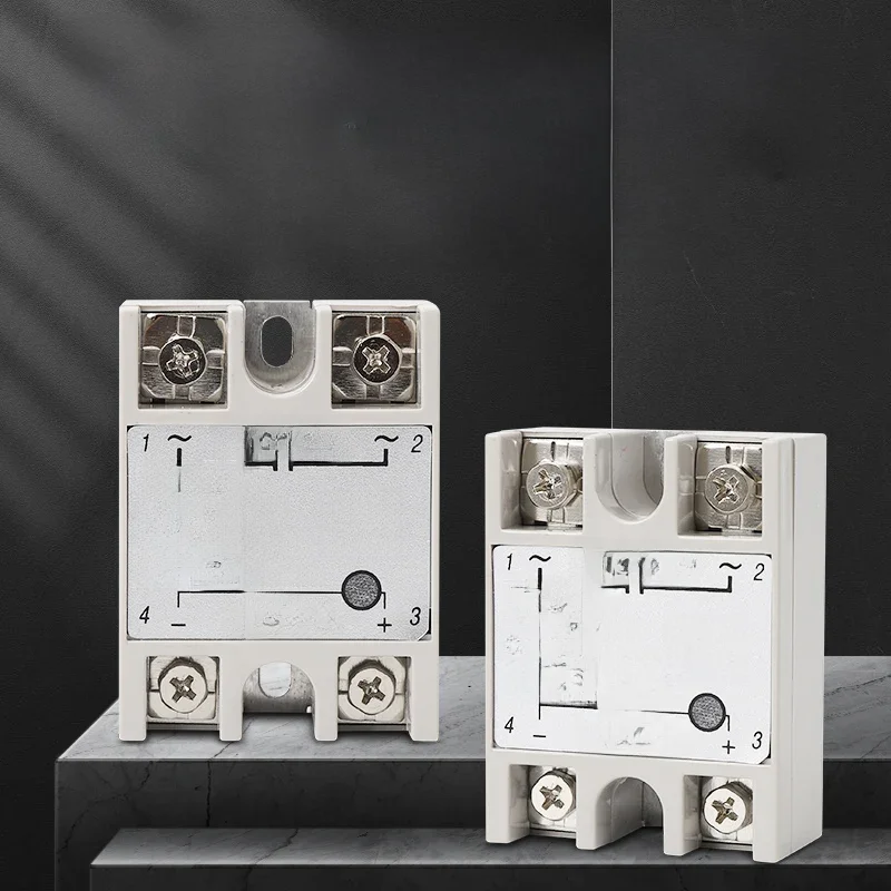 Relais à semi-conducteurs 10A SSR 25A, sortie 40A 3-32VDC 24-480VAC 220V monophasé DC à AC 40A, relais SSR dissipateur thermique SSR 40DA