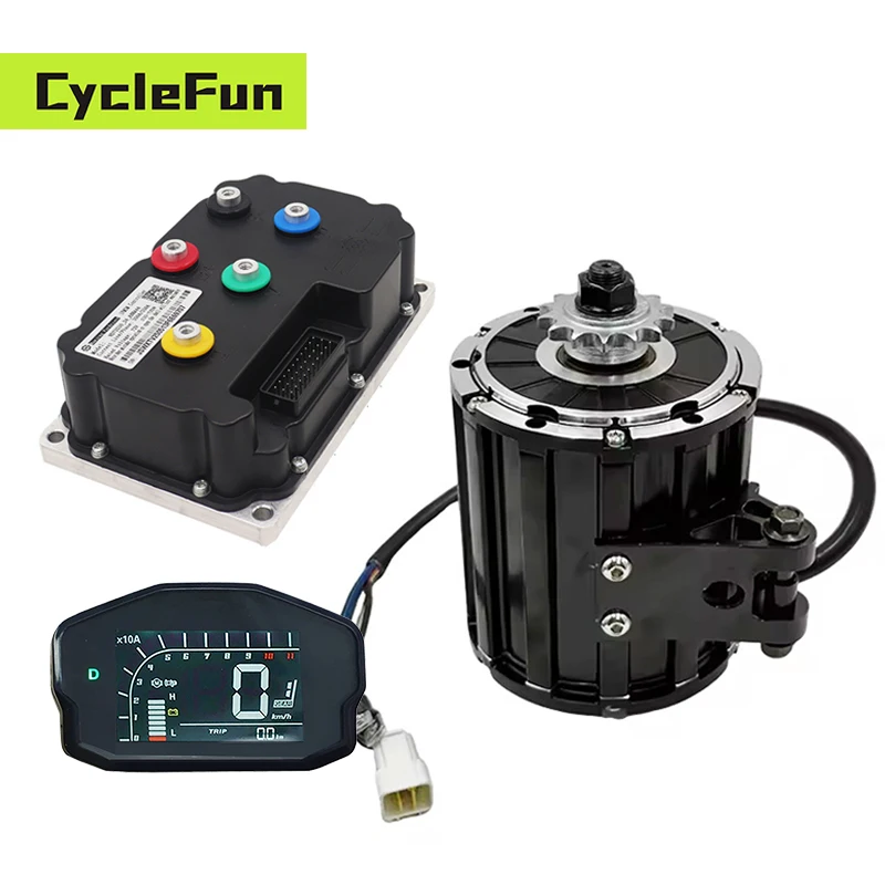 

QS120 70H 72V Mid Drive Motor 2KW Belt or Sprocket Design with FarDriver Controller ND72300 And DKD Display for Electric Scooter
