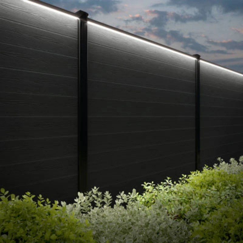 Light LED Wall Fence Panel Outdoor Aluminum Fence with Decorative Panels Easy Installation Aluminum Privacy Fence Metal Aluminum