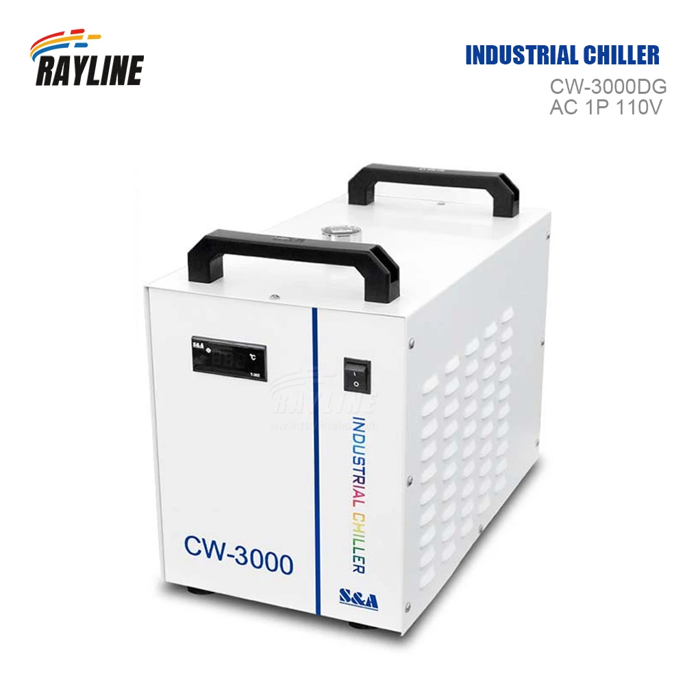 مبرد مياه صناعي S&A CW-3000/5000/5200/6000/6100 لتبريد آلة القطع بليزر الألياف DG110V AG220V