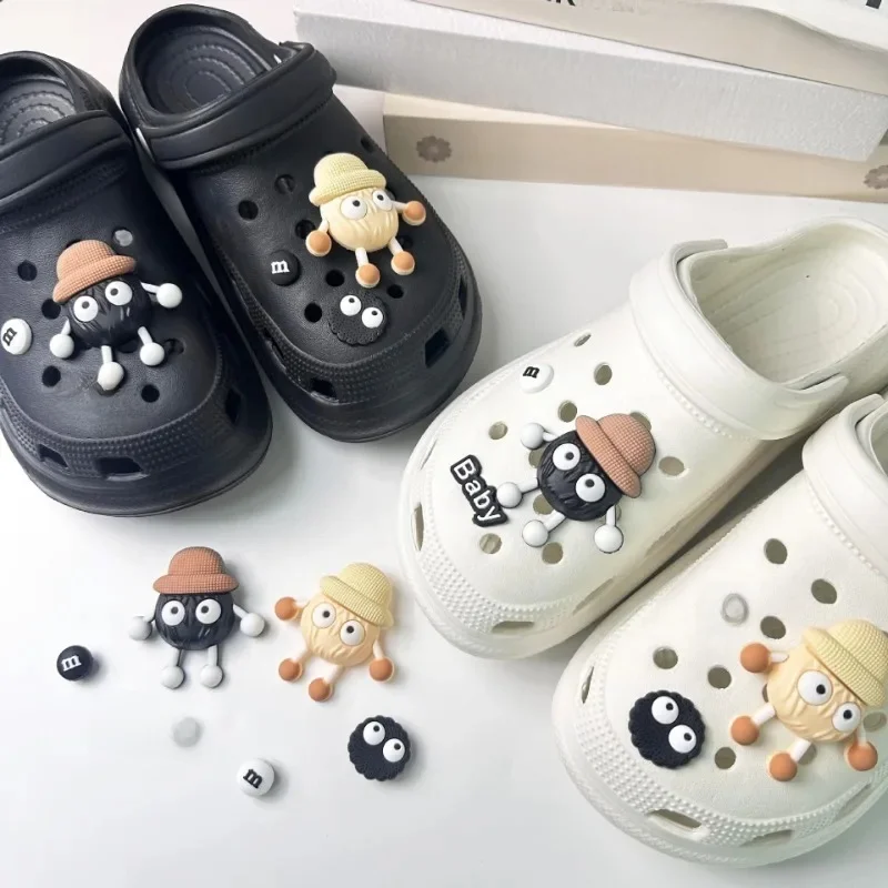 Ensemble de breloques de chaussures à la mode, 6 pièces, accessoires, boucle de chaussure à trou, dessin animé mignon, décorations de chaussures 3D pour sabots, diapositives de sac Bogg