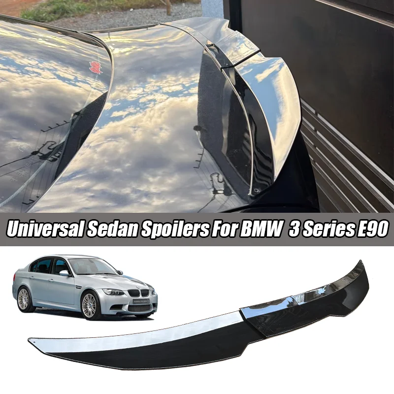 Für BMW Zubehör 3er Serie E90 E92 F30 G20 G28 2006+ Auto Heckklappen-Spoiler Erweiterung Flügel Kofferraumlippe 3-teilig ABS
