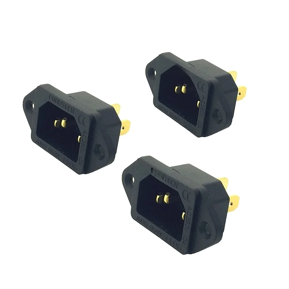 3 szt. FURUTECH FI-06(G) gniazdo wlotowe IEC 3-pin spawana edycja miedź pozłacana HIFI Power MATIHUR AC oryginalne opakowanie — zdjęcie 2