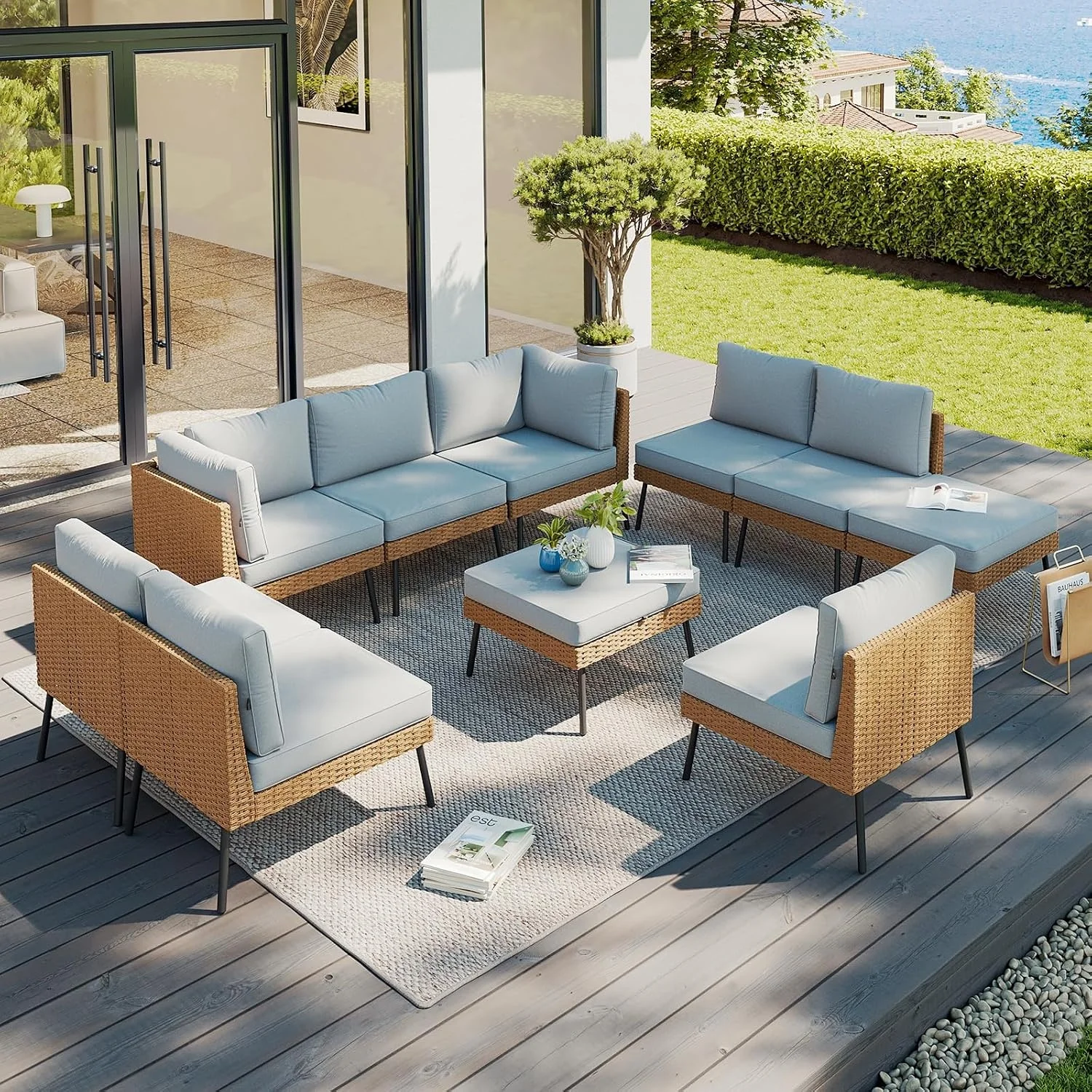 Set di Mobili da Esterno Aoxun - Outdoor Furniture Grey recensione e prezzo