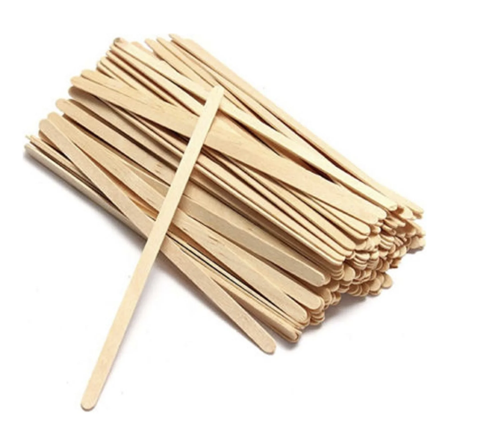 500 Pcs Disposable Wooden Coffee Stirrers Hot Cold Drinking Stir Beverage Sticks For DIY Crafts Stir Cakesicle