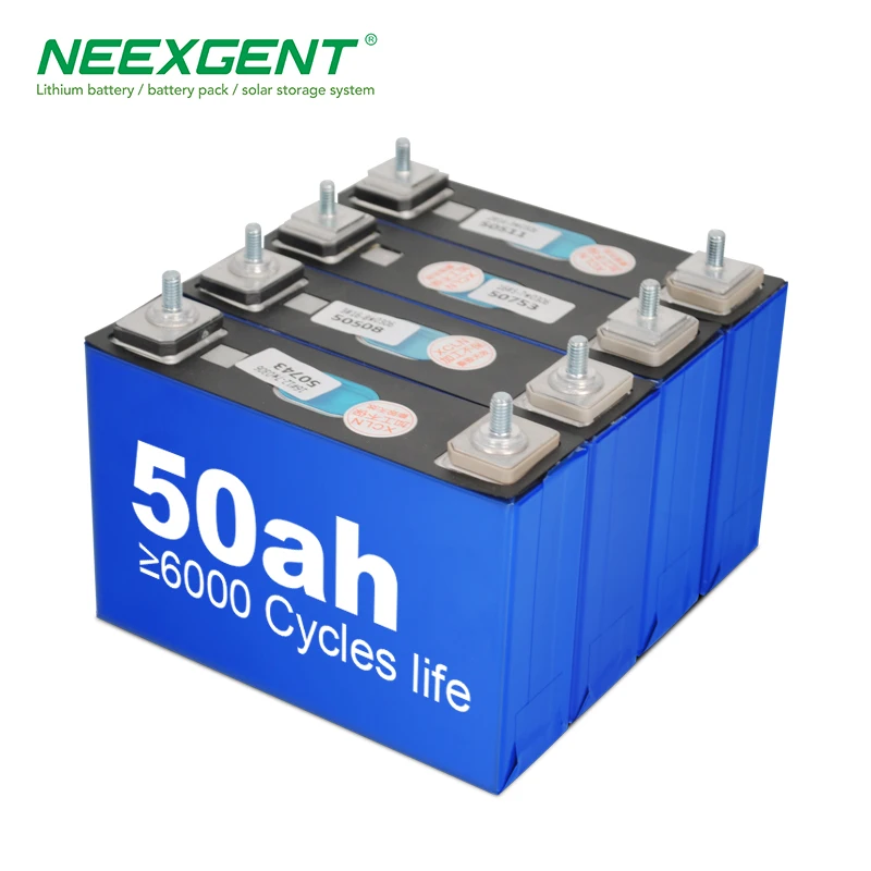 Neexgent 4x 3.2v 50ah Rechargeable Prismatic Lifepo4 Batteries