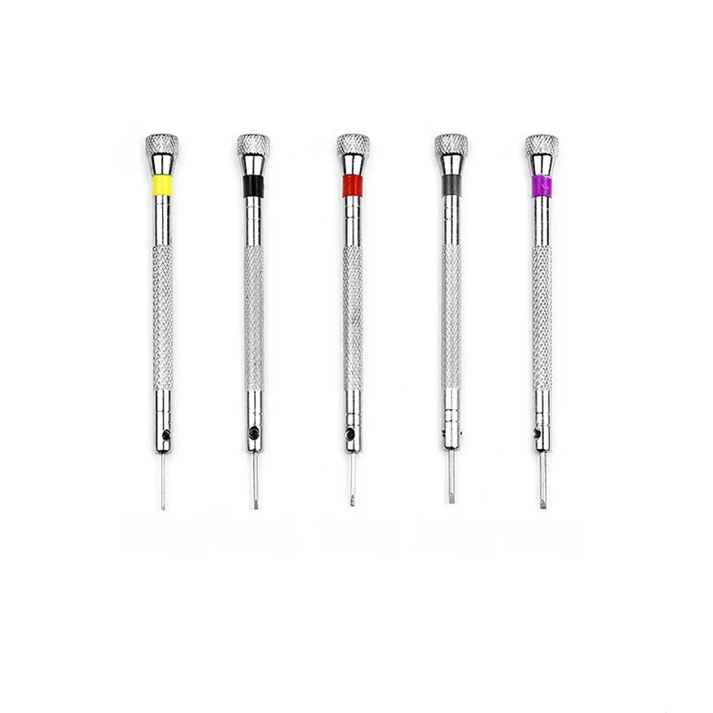 Tournevis en acier de 0.8 à 1.6mm pour la réparation de montres, outils de montre portables, retrait de bande avec Mini broches de liaison, Kits d'outils d'horloger