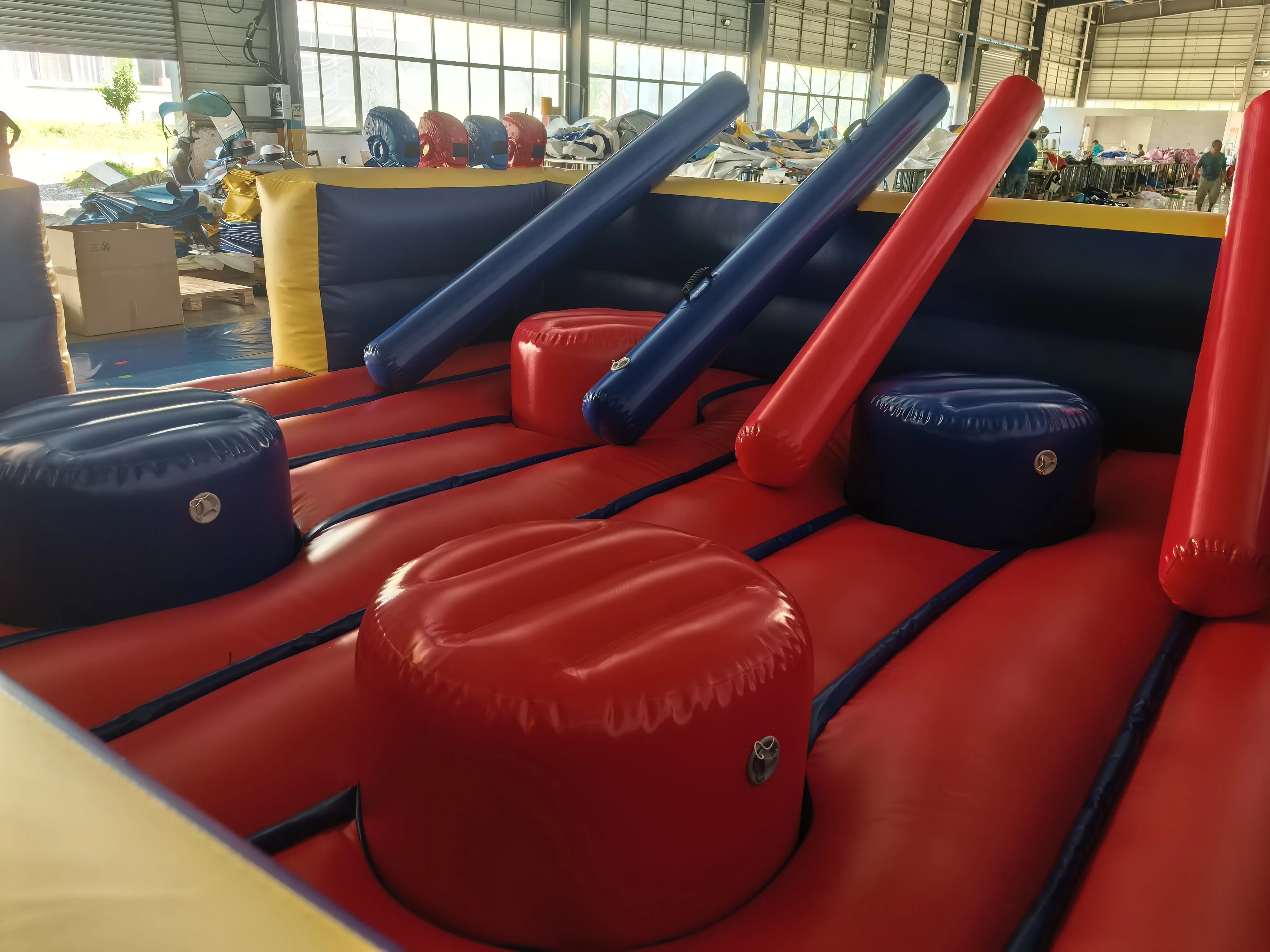 4 Player PVC Outdoor Fighting Inflatable Jousting Arena 4X4m Inflatable Gladiator Jousting Games For Party Rental
