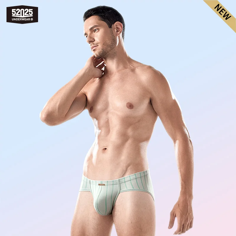 52025 Premium Striped Modal Briefs – Enhanced Large Support Pouch, Ultra-Smooth Texture and Comfortable Sculpted Fit
