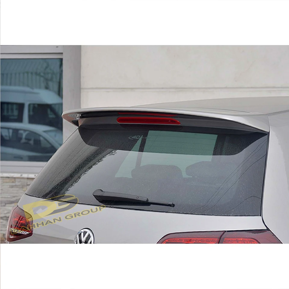 VW Golf 2012 - 2020 리어 루프 스포일러 윙, 미가공 또는 도색 표면, 고품질 유리 섬유 소재 골프 키트, GTI R 립, MK7