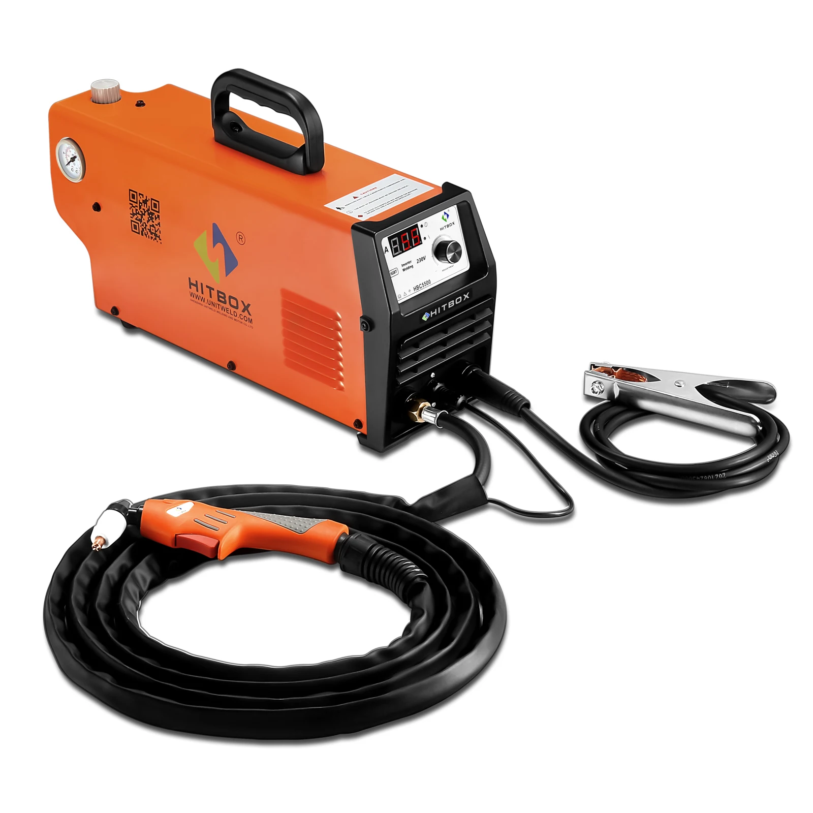 HITBOX 220V Plasma Cutter Welding Machine Fit 0.1-13mm Aluminum Copper Carbon Galvanized Stainless Steel For Soldering HBC5500