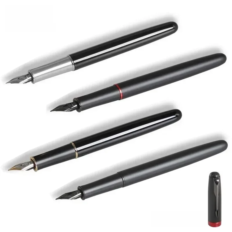 Jinhao 75 metalowe pióro wieczne czarny/czarny czerwony luksusowe eleganckie długopisy 0.5mm stalówka długopisy atramentowe pisanie szkolne artykuły biurowe artykuły papiernicze — zdjęcie 2